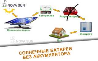 Солнечные панели без аккумулятора — возможности использования